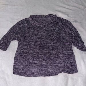 Roz & Ali Purple Cowl Neck Sweater